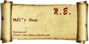 Mór Bea névjegykártya